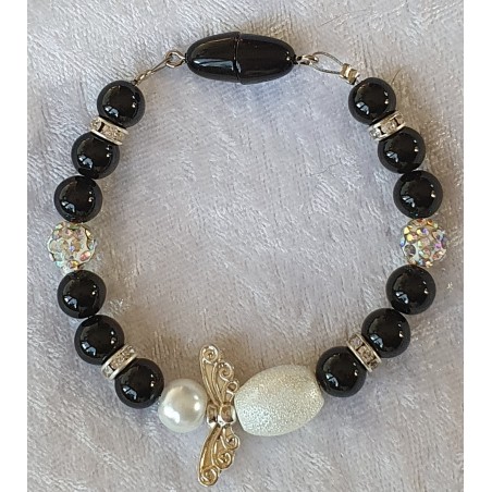 Armband Engel weiss/schwarz