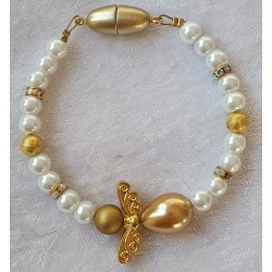 Armband Engel weiss/gold