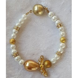 Armband Engel weiss/gold