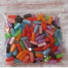 Kunststoff Perlen Stäbchen bunt gemischt