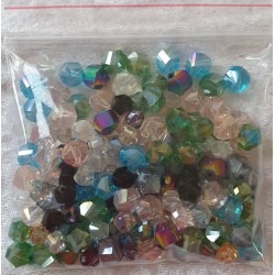 Glasschliff Perlen bunt gemischt