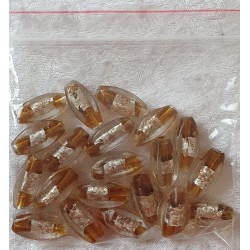 Glas Perlen braun