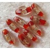 Glas Perlen rot