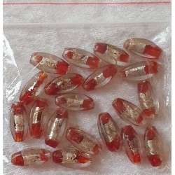 Glas Perlen rot