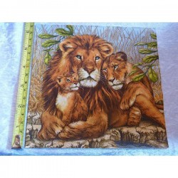 Serviette Löwenfamilie 2