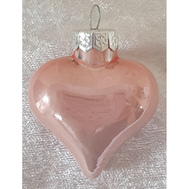 Glas Herz rosa