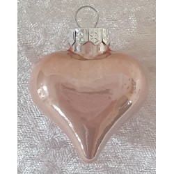 Glas Herz altrosa