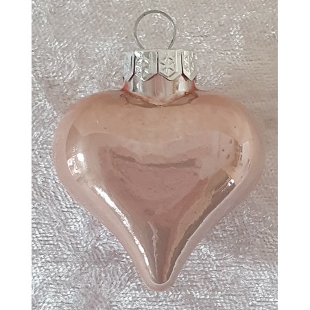 Glas Herz altrosa