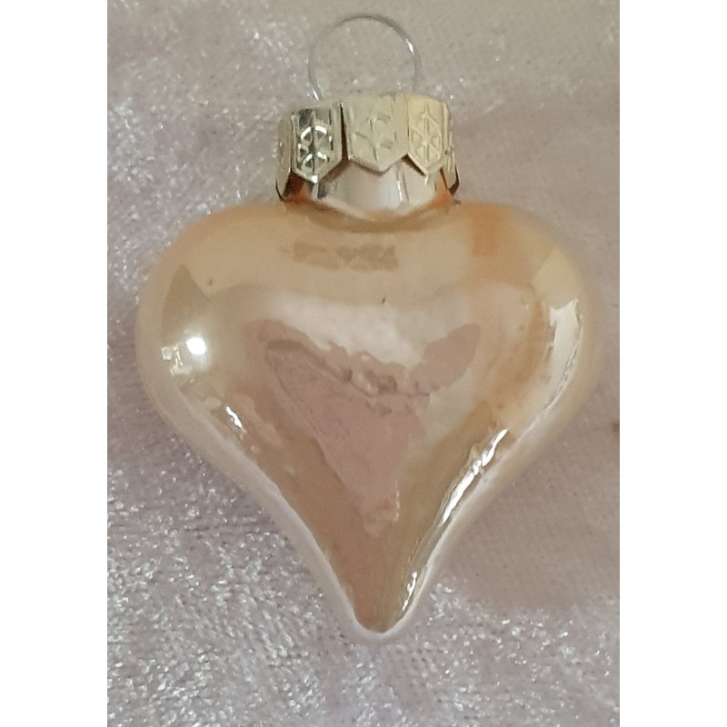 Glas Herz hellrosa glänzend