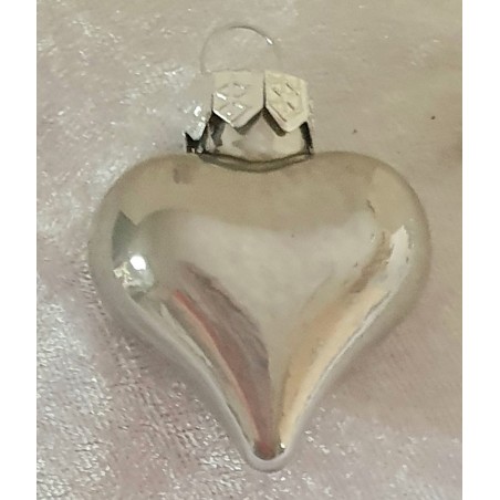Glas Herz hellgrau
