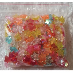 Acryl Perlen Sterne bunt gemischt