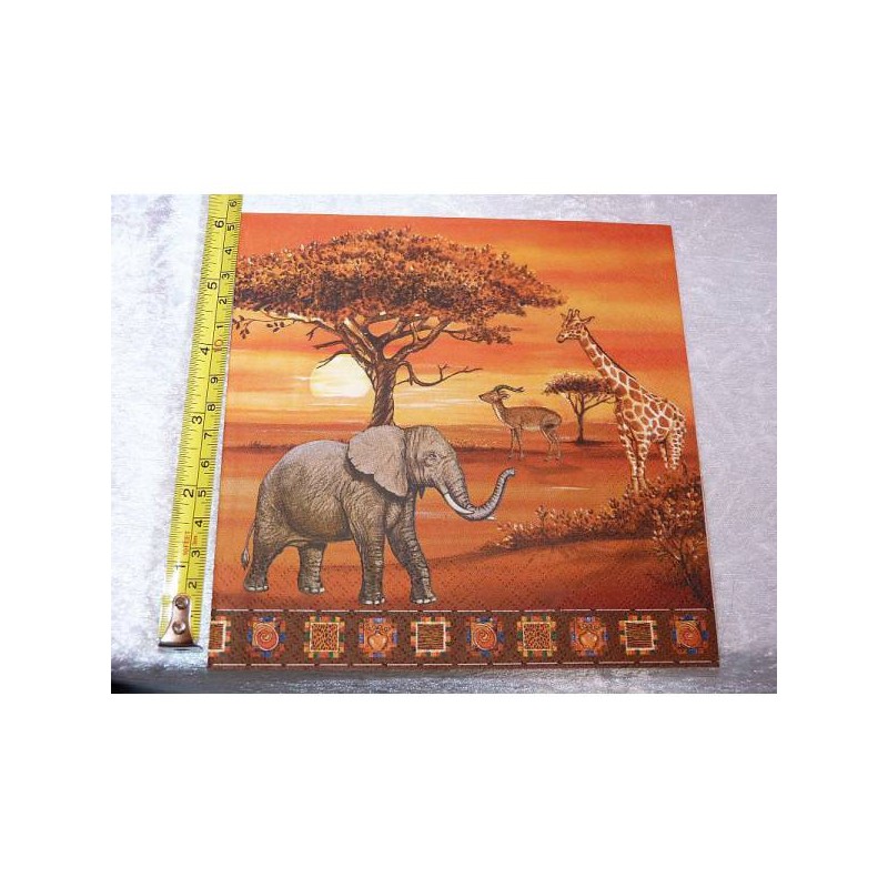Serviette Elefant/Giraffe