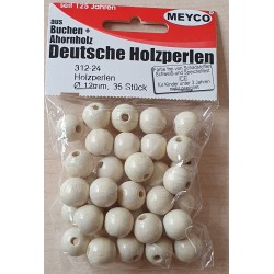 Holz Perlen creme