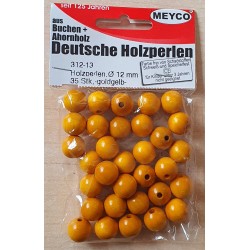 Holz Perlen maisgelb