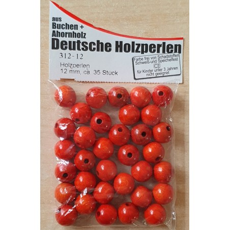 Holz Perlen orange