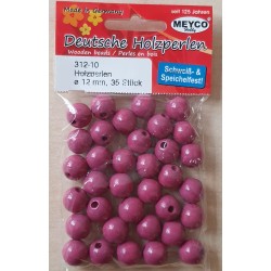 Holz Perlen magenta