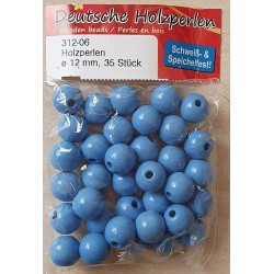 Holz Perlen hellblau