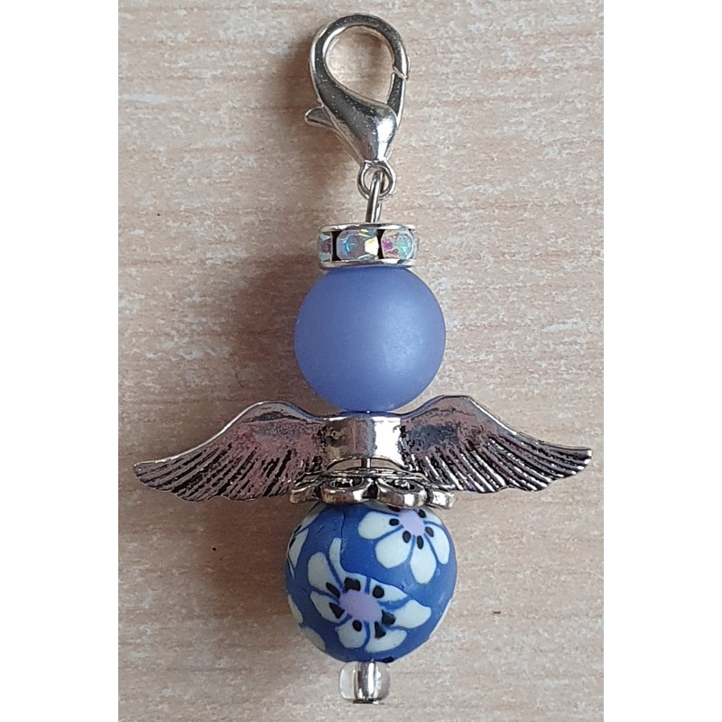 Perlen Engel blau