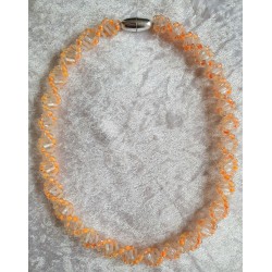 Gefädelte Halskette neon orange