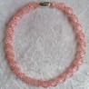 Gefädelte Halskette neon pink