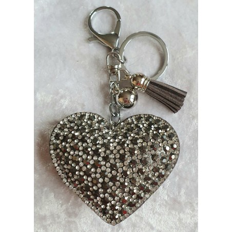 Schlüsselanhänger Herz mit Strass