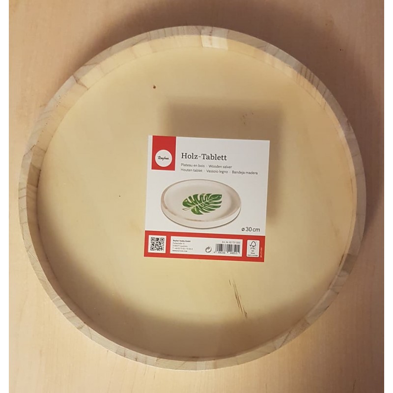 Holztablett Rund