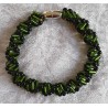 Gefädeltes Armband grün/schwarz