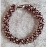 Gefädeltes Armband rosa/violette