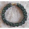 Gefädeltes Armband seegrün
