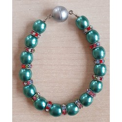 Perlen Armband mint/bunt