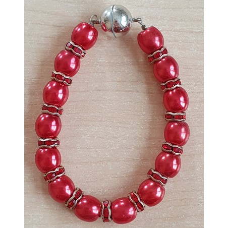 Perlen Armband rot