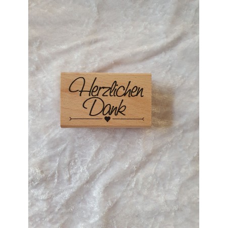 Holz Stempel Herzlichen Dank