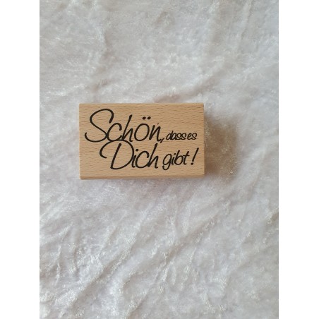 Holz Stempel Schön dass....