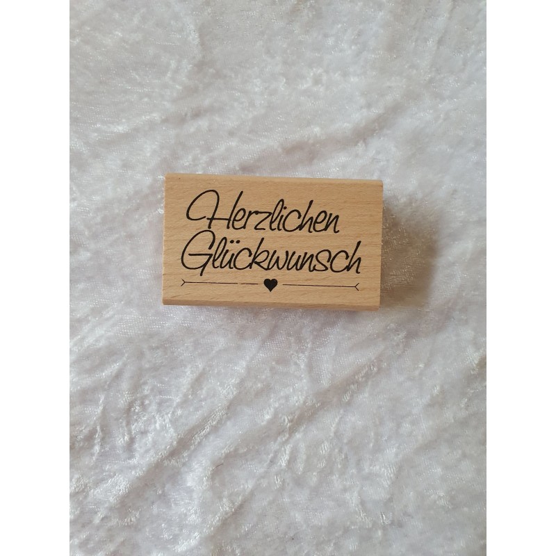 Holz Stempel Herzlichen Glückwunsch