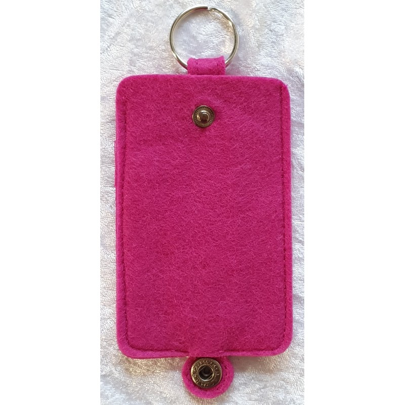 Filz Schlüssel Etui pink