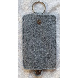 Filz Schlüssel Etui grau