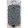 Filz Schlüssel Etui grau