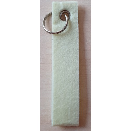 Filz Schlüsselanhänger creme