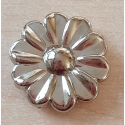 Kunststoff Perle Blume silberfarbig