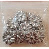 Kunststoff Perle Blume silberfarbig