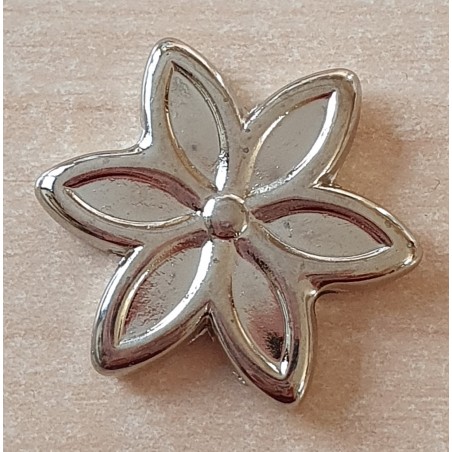 Kunststoff Perle Blume silberfarbig