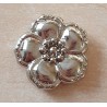 Kunststoff Perle Blume silberfarbig