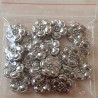 Kunststoff Perle Blume silberfarbig