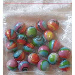 Kunststoff Perle bunt