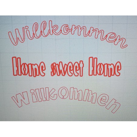 Schablone Willkommen