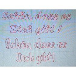Schablone Schön dass es Dich gibt