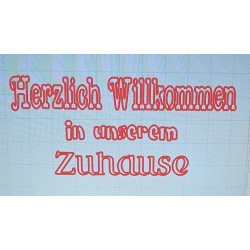 Schablone Herzlich Willkommen