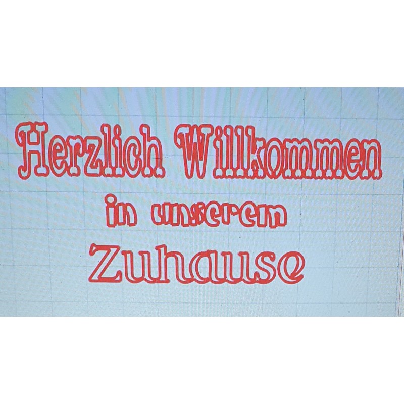 Schablone Herzlich Willkommen