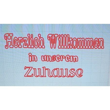 Schablone Herzlich Willkommen