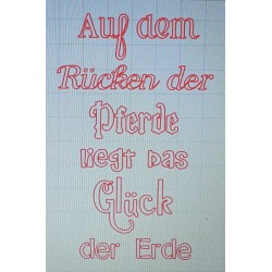 Schablone Auf dem Rücken....
